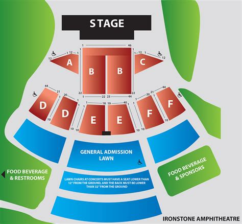 Ironstone amphitheatre seating chart  6:30 PM to 11:00 PM Sat, Sep 16, 2023